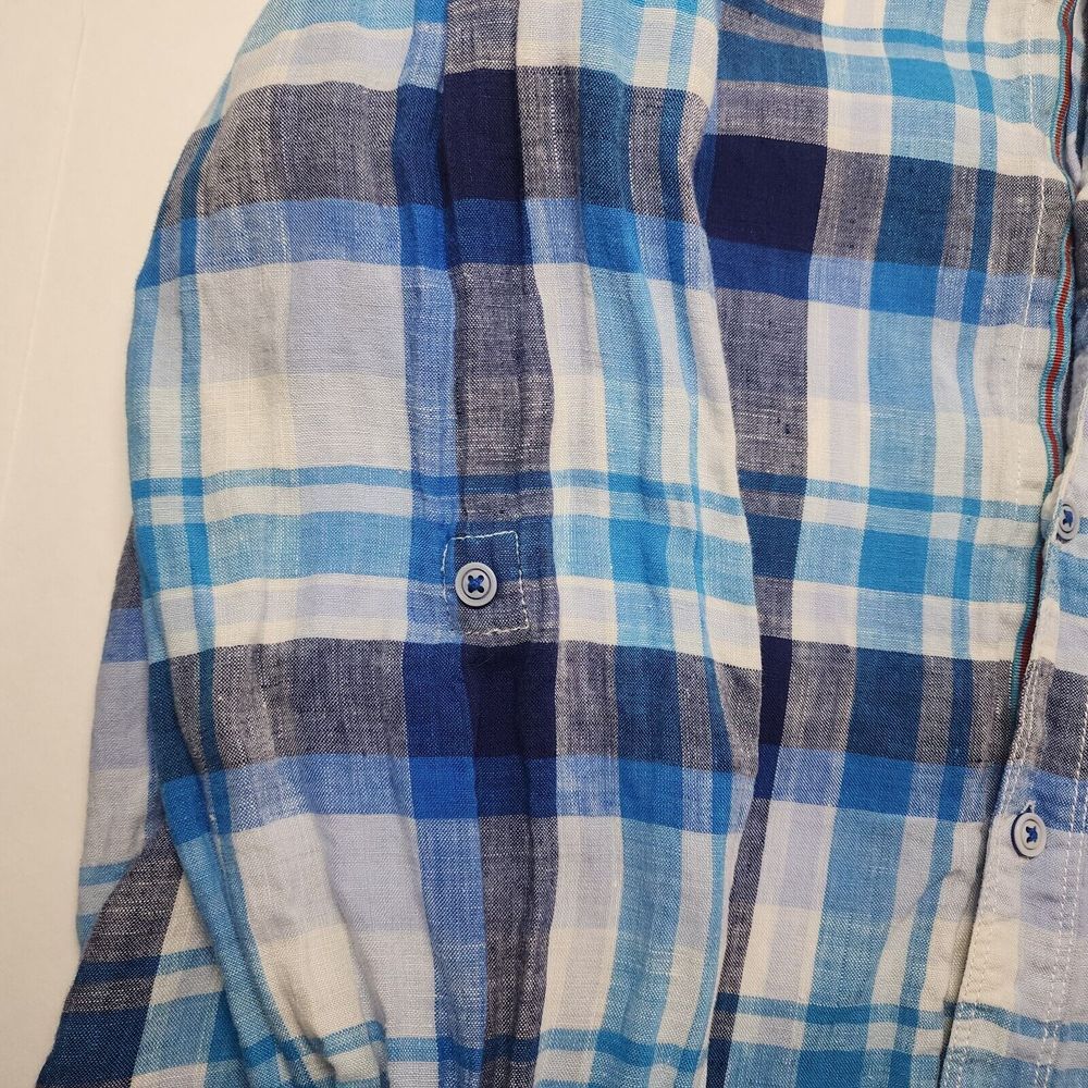 BUGATCHI LINEN LONG SLEEVE BUTTON DOWN SIZE‎ L - Picture 5 of 12